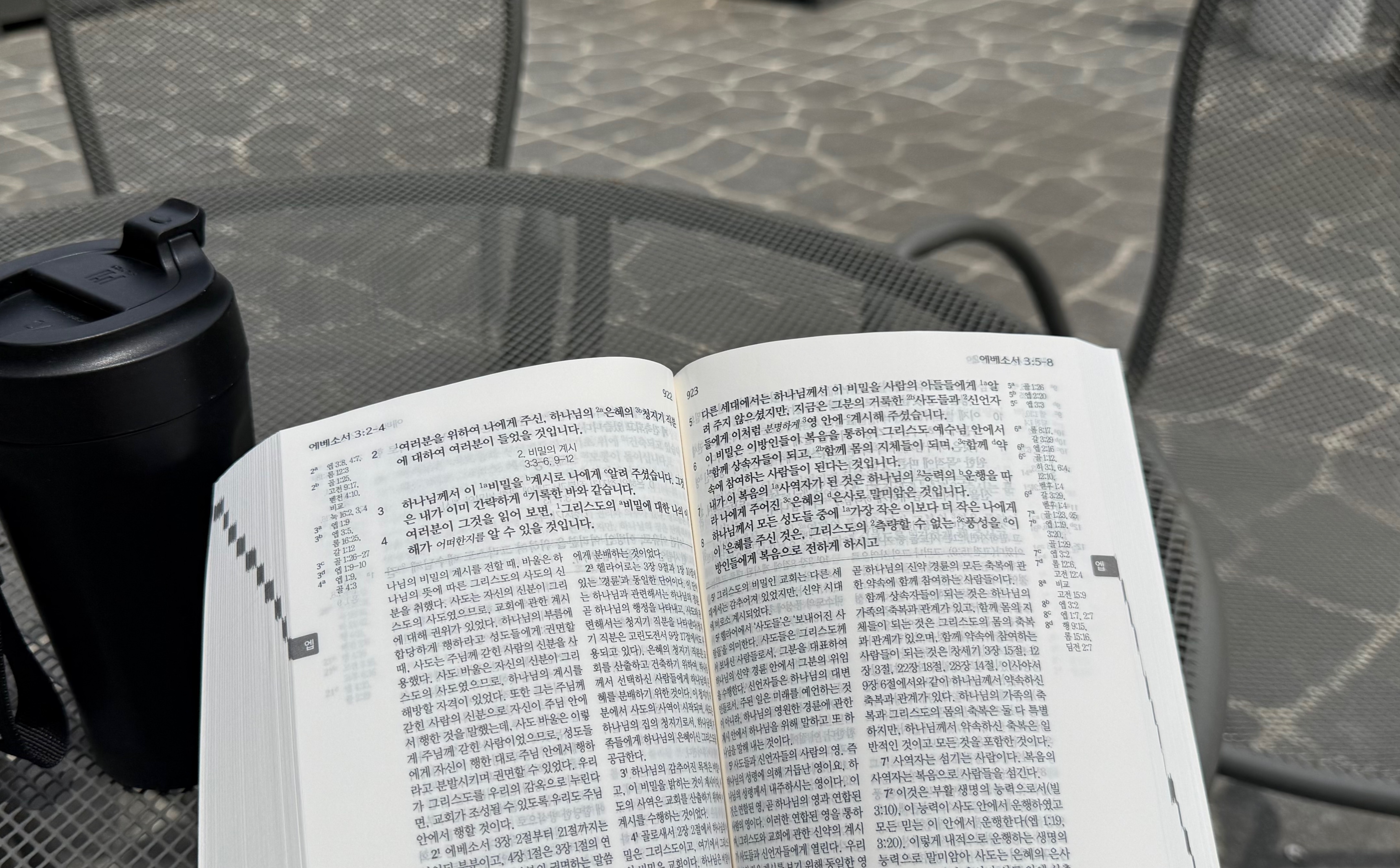 고린도후서 3장 18절—너울을 벗은 얼굴로 주님을 바라보고 반사함
